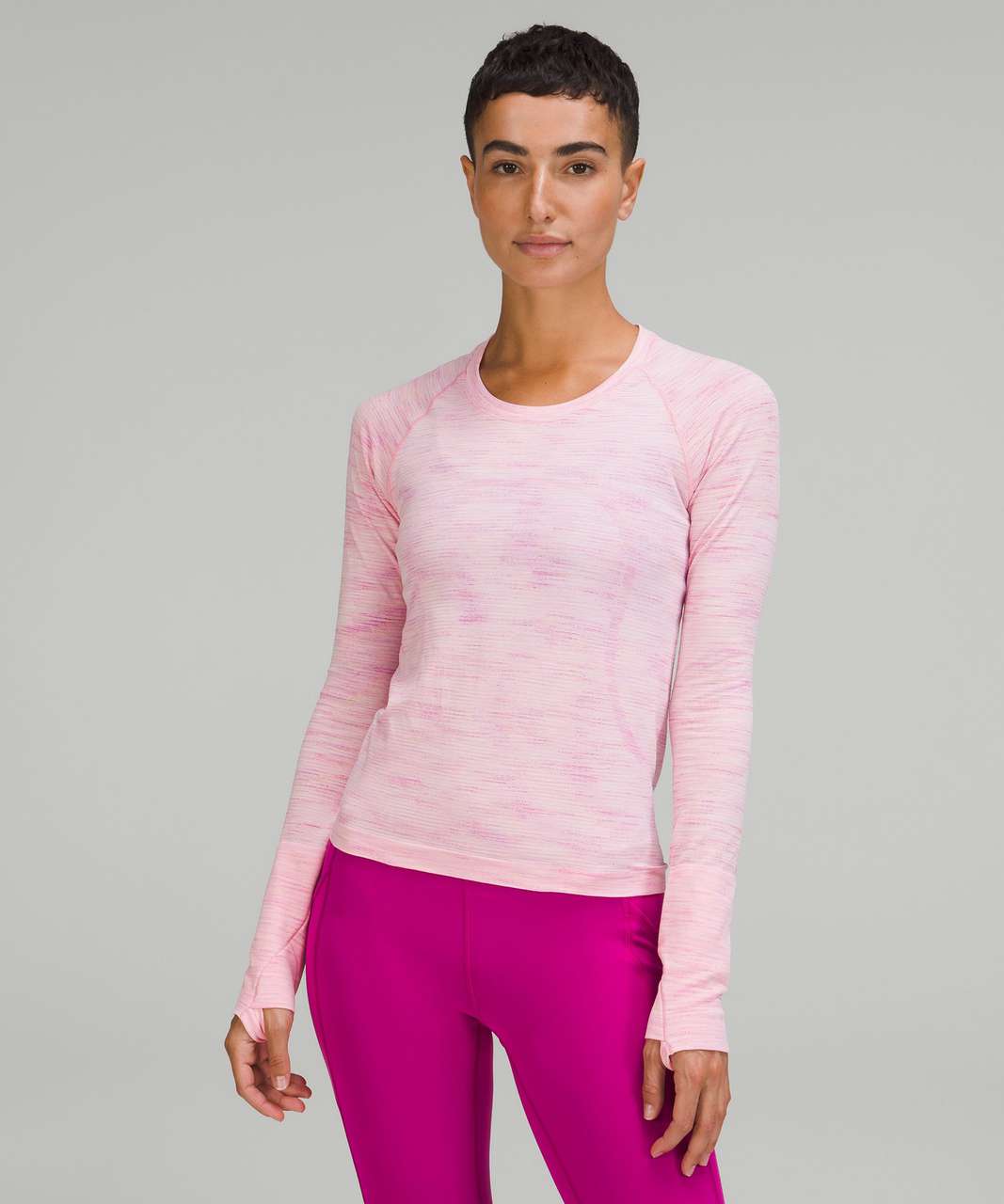 NWT Lululemon Swiftly Tech Long Sleeve Shirt 2.0 Race Length - Pink Peony  Size 4