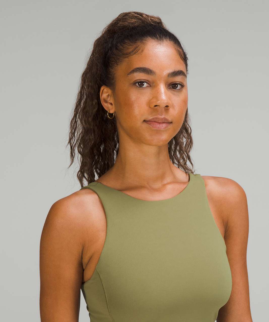 Lululemon Bronze Green Align Tank Size 4, only worn - Depop