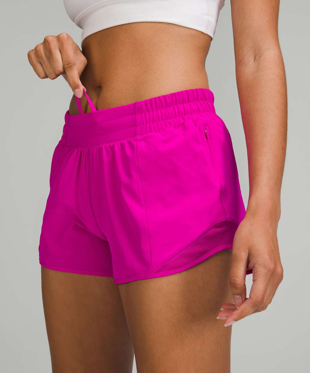 Lululemon Hotty Hot Low-Rise Lined Short 4" - Purple Highlight