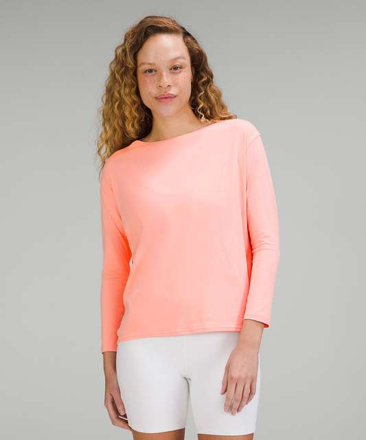 Lululemon Reinstate Long Sleeve Henley - Heathered Raw Linen - lulu fanatics