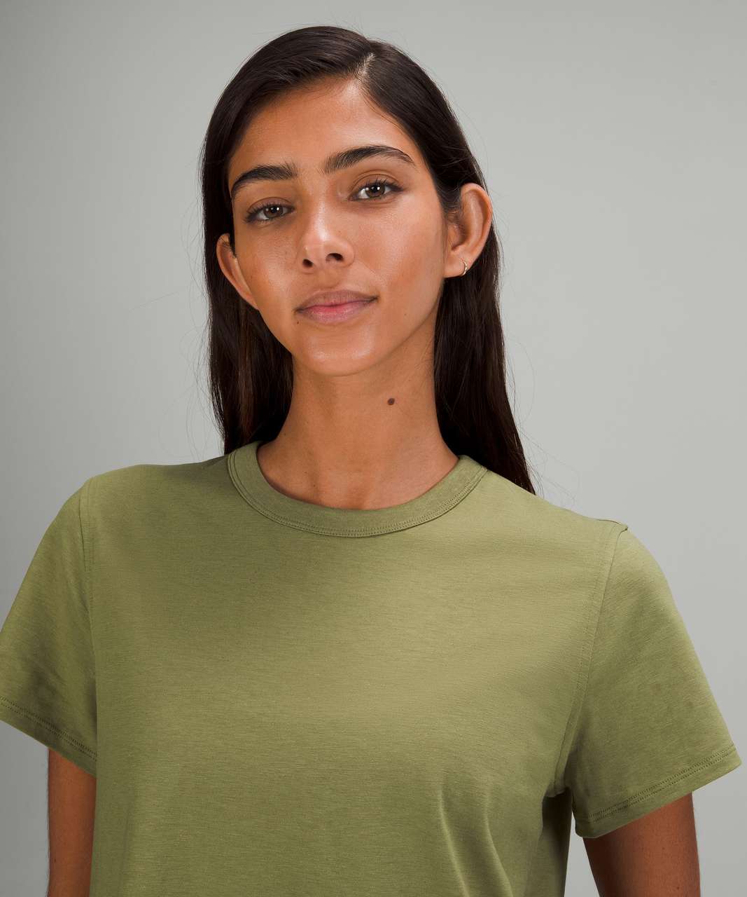 Lululemon Cotton Wrap-Front T-Shirt Dress - Bronze Green - lulu