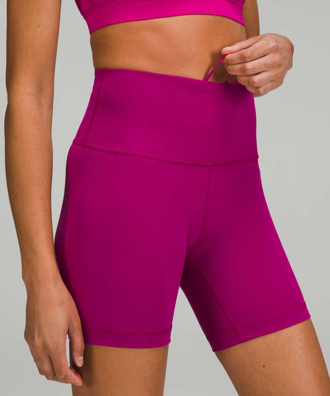 Lululemon Wunder Train High-Rise Short 6 - Magenta Purple - lulu fanatics