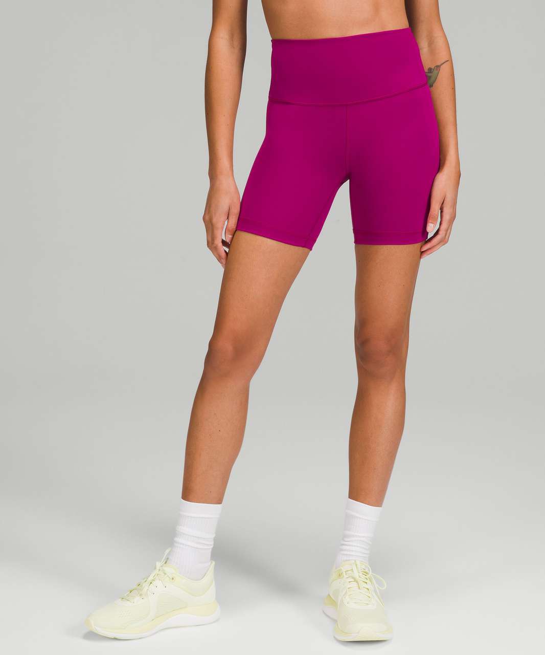 Lululemon Wunder Train High-Rise Short 6 - Magenta Purple - lulu fanatics