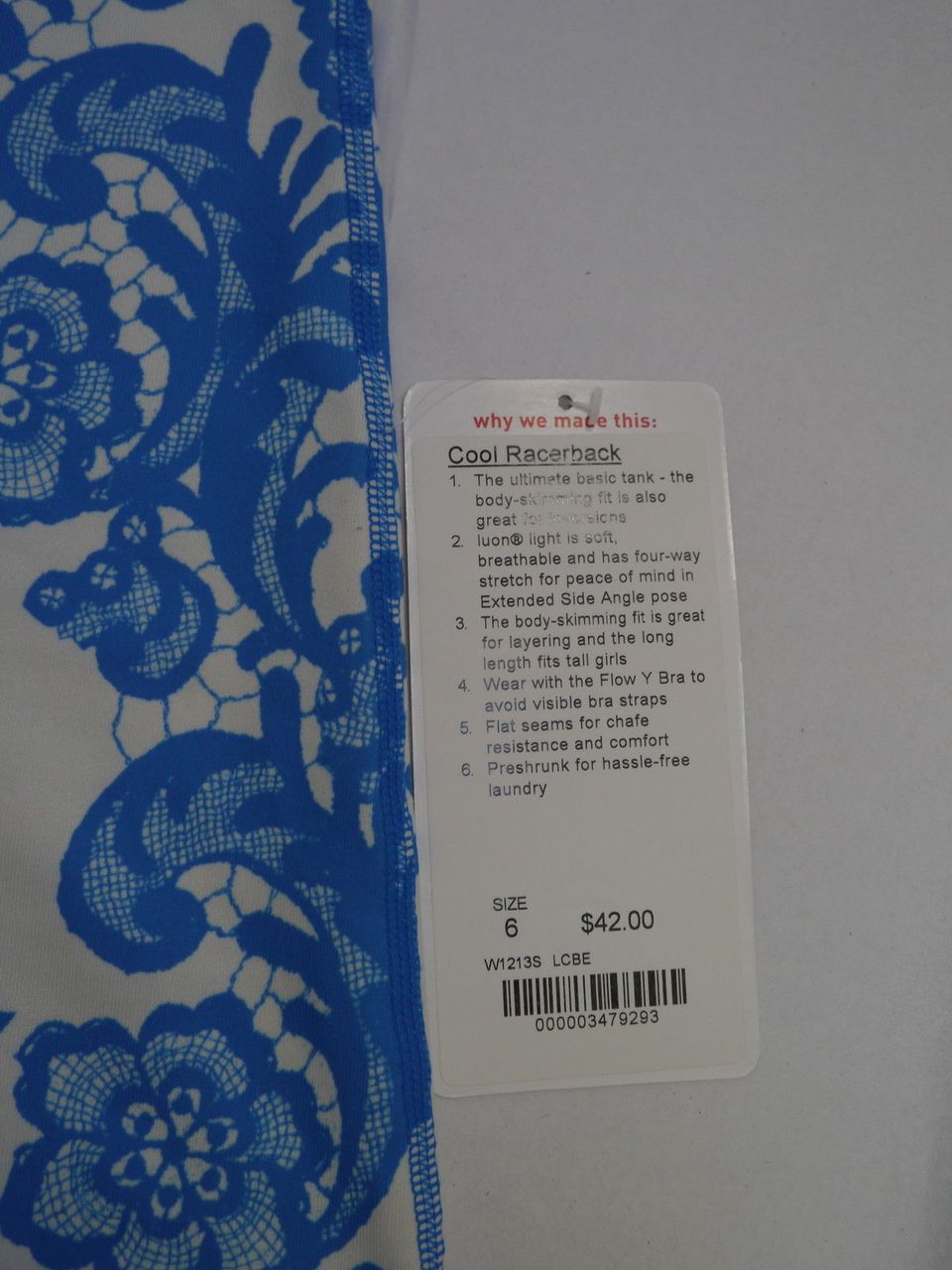 Lululemon Cool Racerback - Laceoflage Beaming Blue