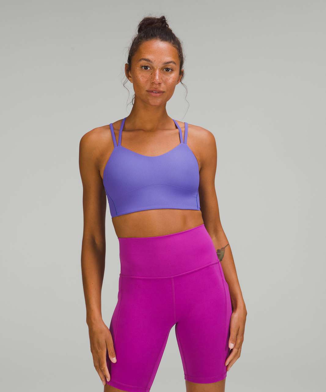 lululemon athletica Like A Cloud B/c Ribbed Stretch Sports Bra in Purple