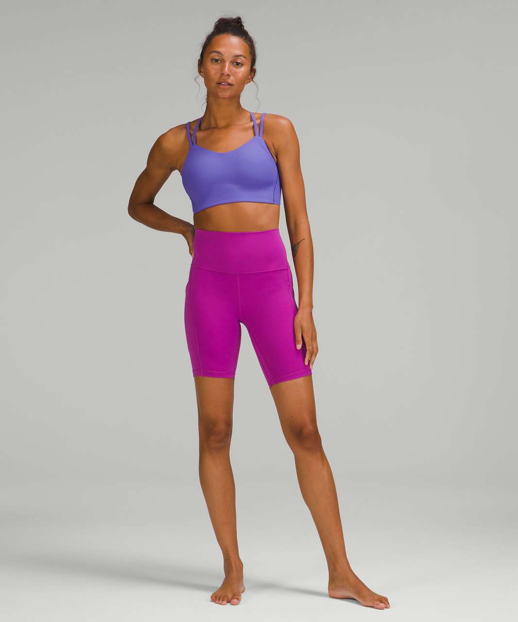 Lululemon Like a Cloud Ribbed Longline Bra *Light Support, B/C Cup - Charged  Indigo - lulu fanatics