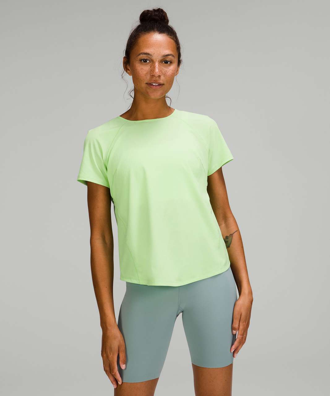 Lululemon Lightweight Stretch Running Short Sleeve Shirt - Scream Green Light