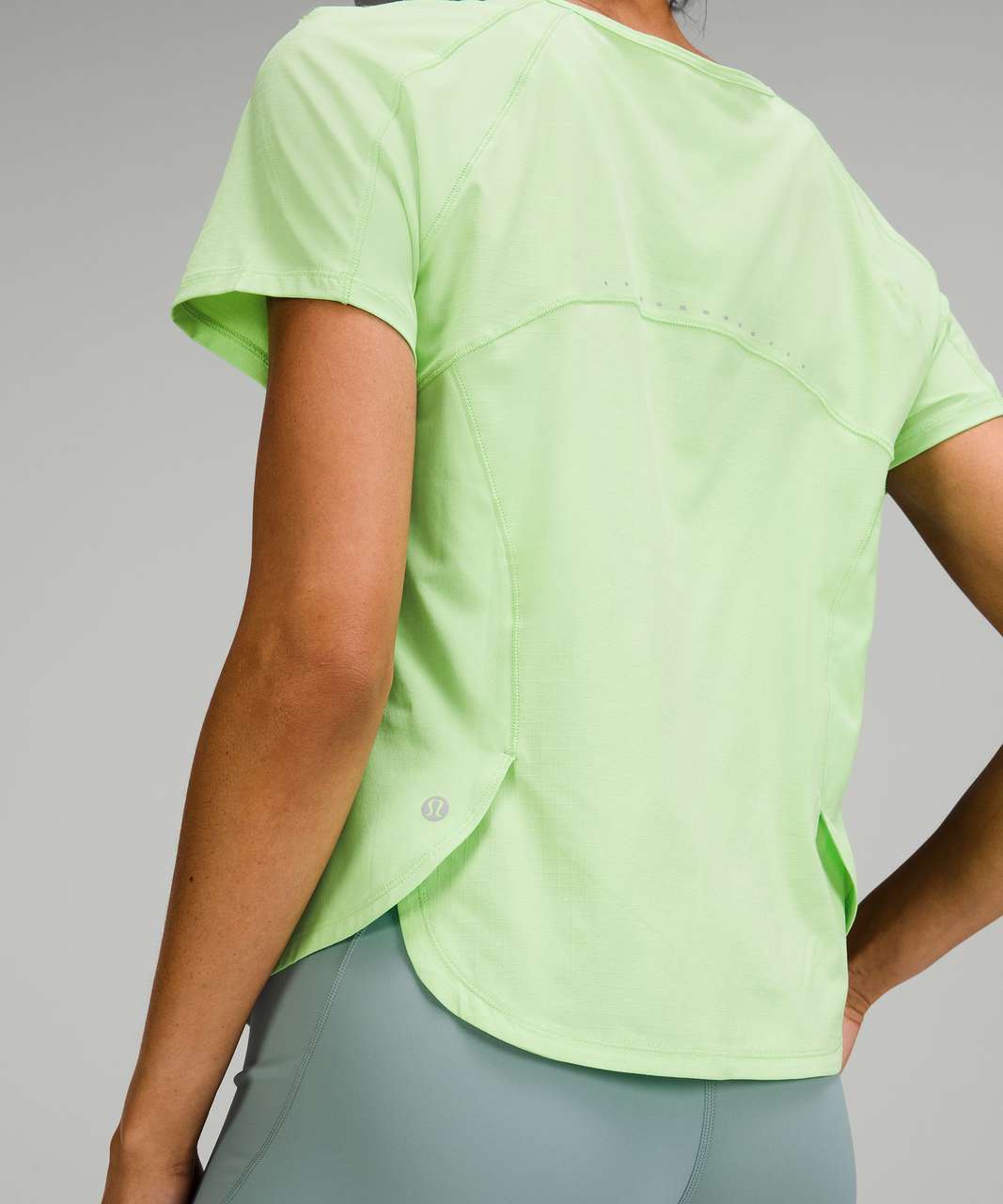 Lululemon Lightweight Stretch Running Short Sleeve Shirt - Scream Green Light