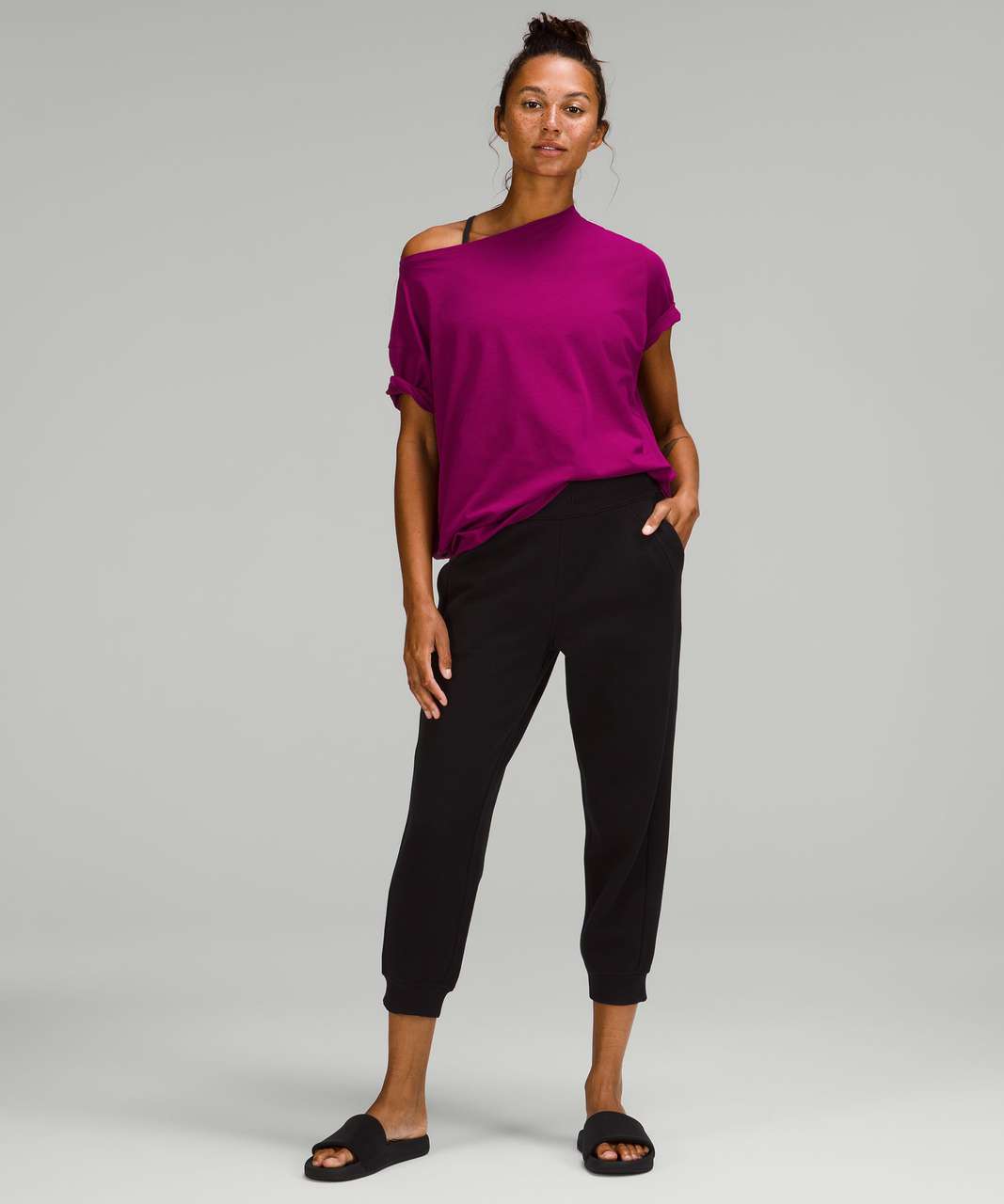 Lululemon Back in Action Short Sleeve Shirt - Magenta Purple