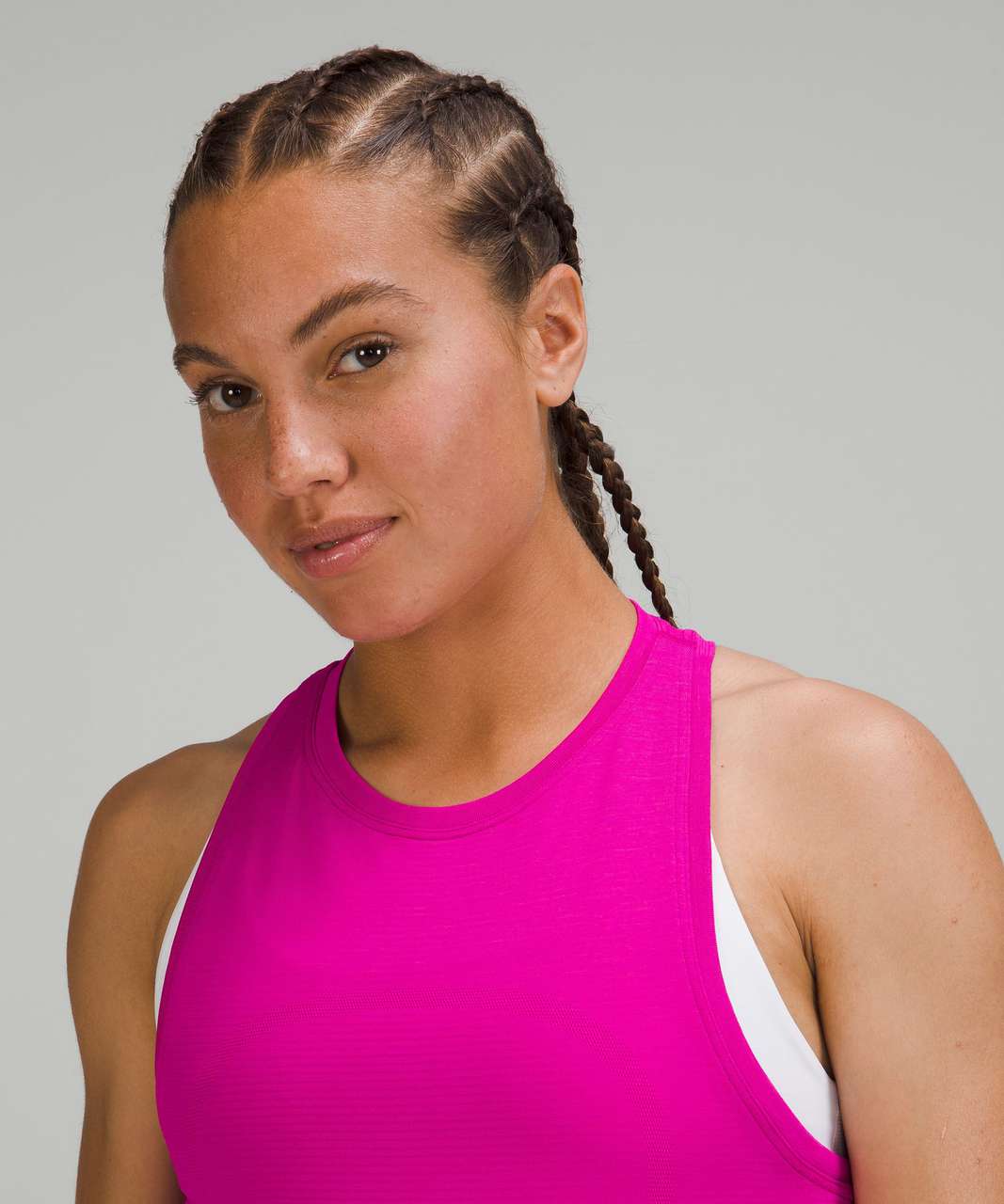 Lululemon Swiftly Tech High-Neck Tank Top 2.0 *Race Length - Purple Highlight / Purple Highlight