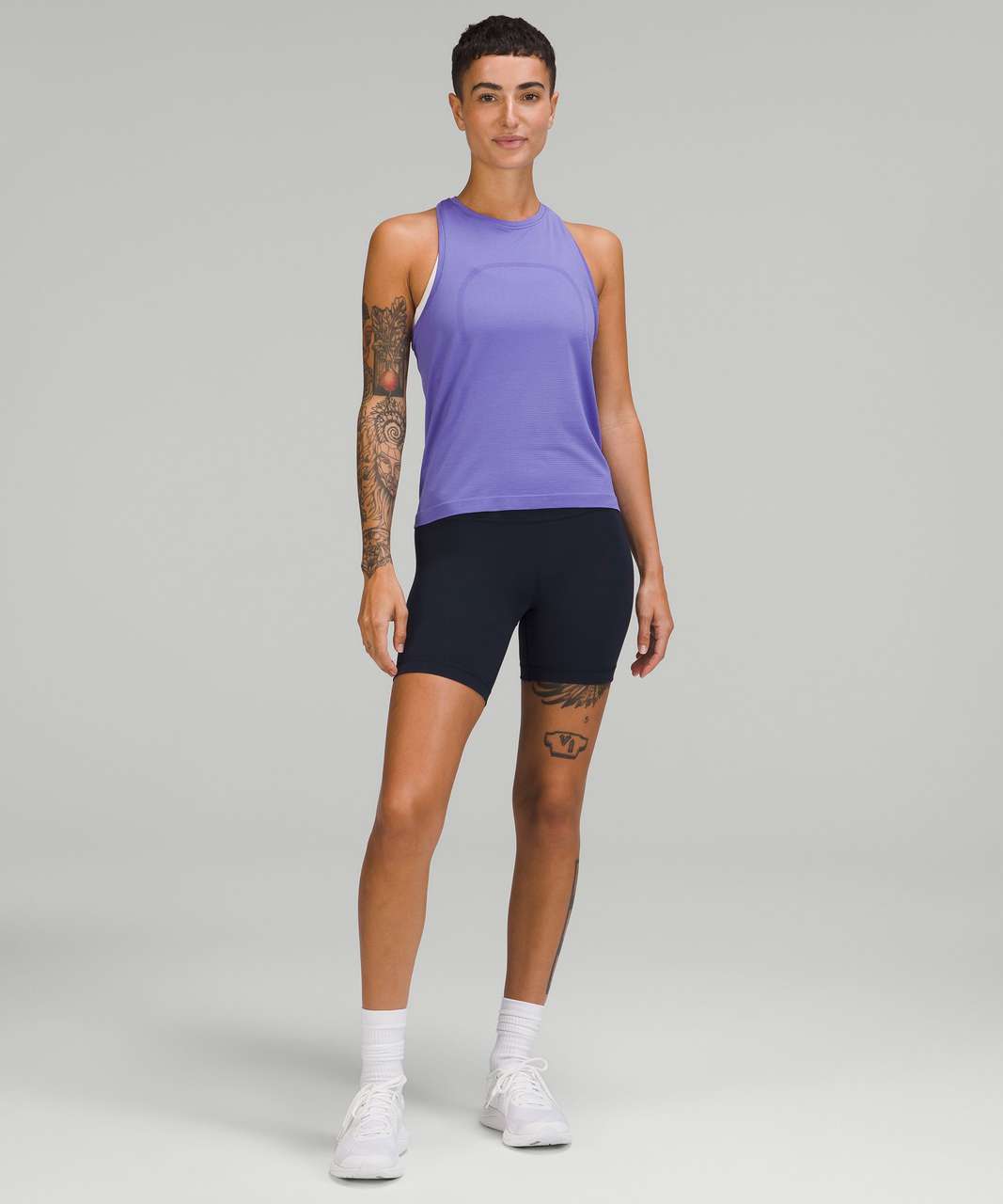 Lululemon Swiftly Tech High-Neck Tank Top 2.0 *Race Length - Charged Indigo / Charged Indigo