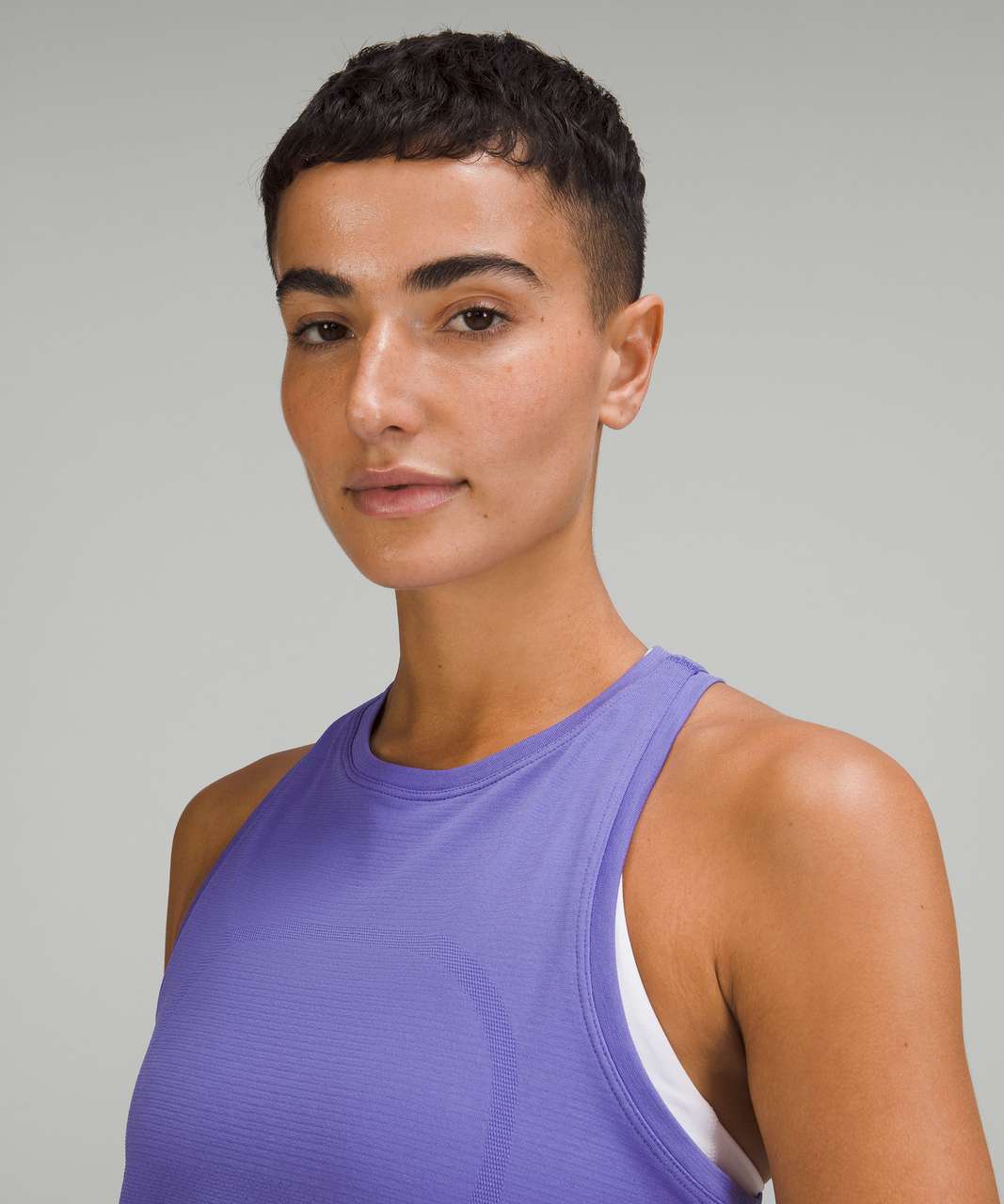 Lululemon Swiftly Tech High-Neck Tank Top 2.0 *Race Length - Charged Indigo / Charged Indigo