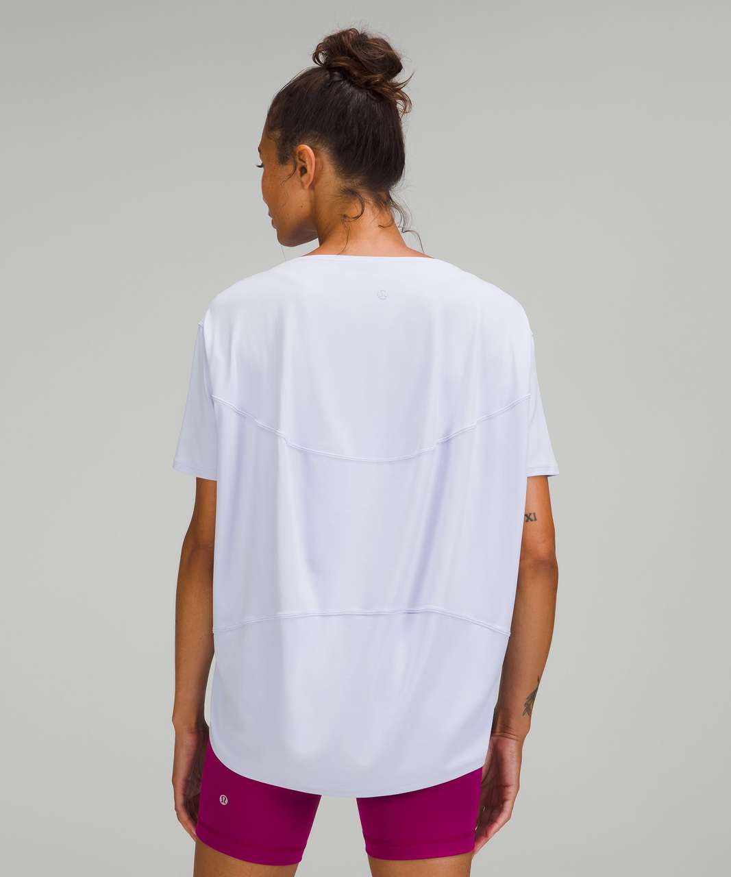 Lululemon Back in Action Short Sleeve Shirt *Nulu - Blue Linen