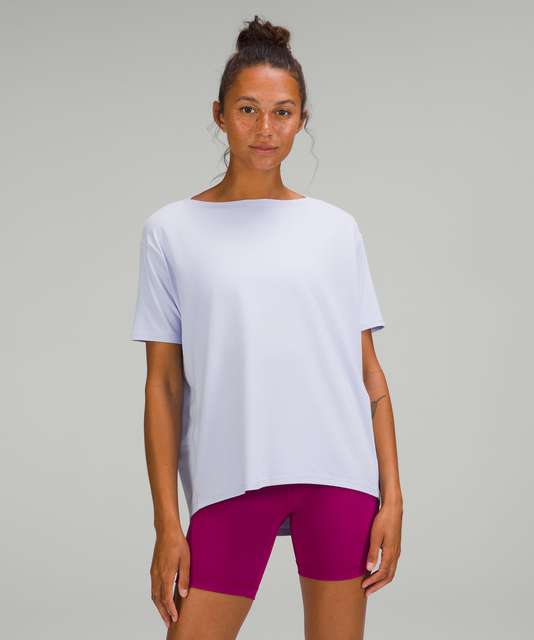 Lululemon Back In Action Short Sleeve - Tiger Space Dye Black White ...