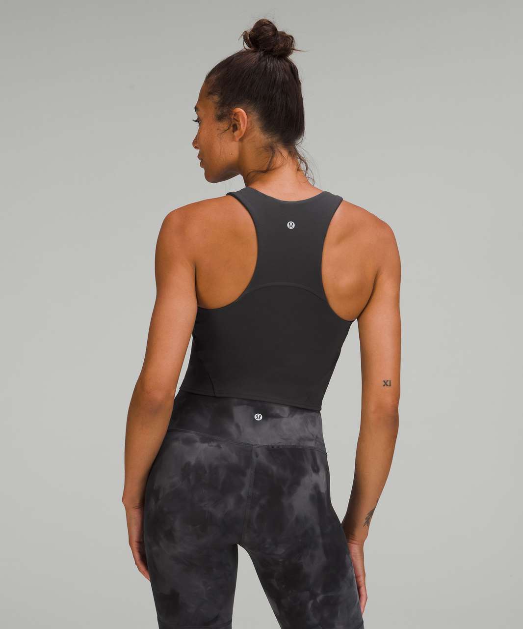 Lululemon Mesh-Back Training Cropped Tank Top - Graphite Grey - lulu  fanatics