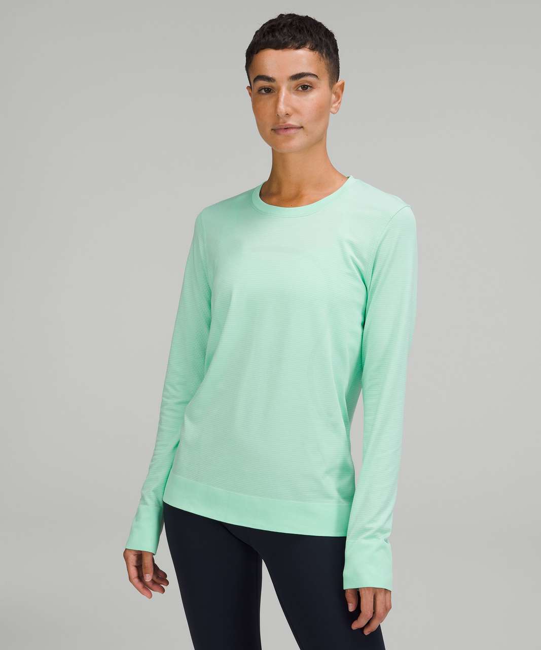 Lululemon Swiftly Relaxed-Fit Long Sleeve Shirt - Wild Mint / Wild Mint ...