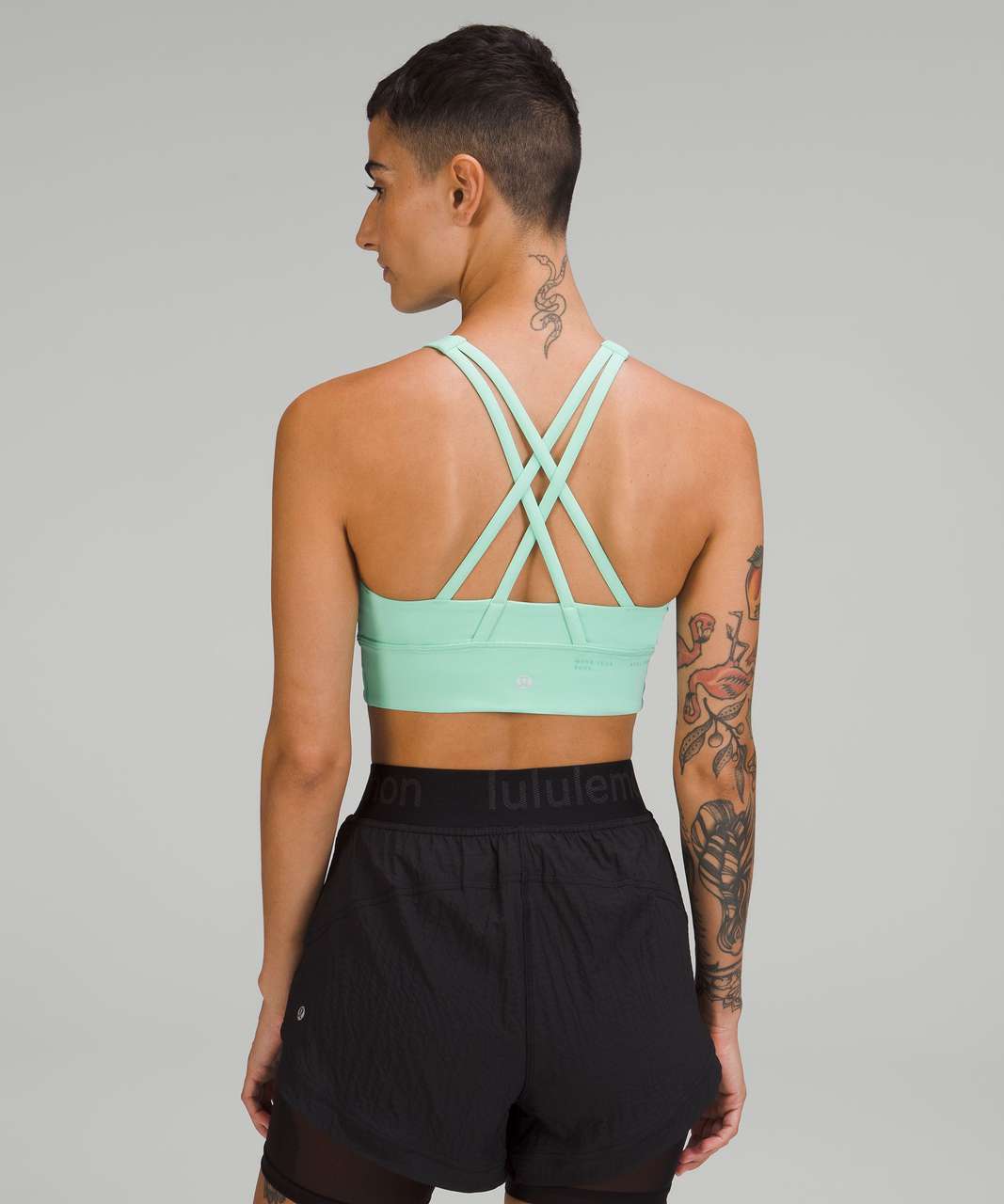 Lululemon Energy High-Neck Longline Bra *Medium Support, B–D Cups - Wild Mint