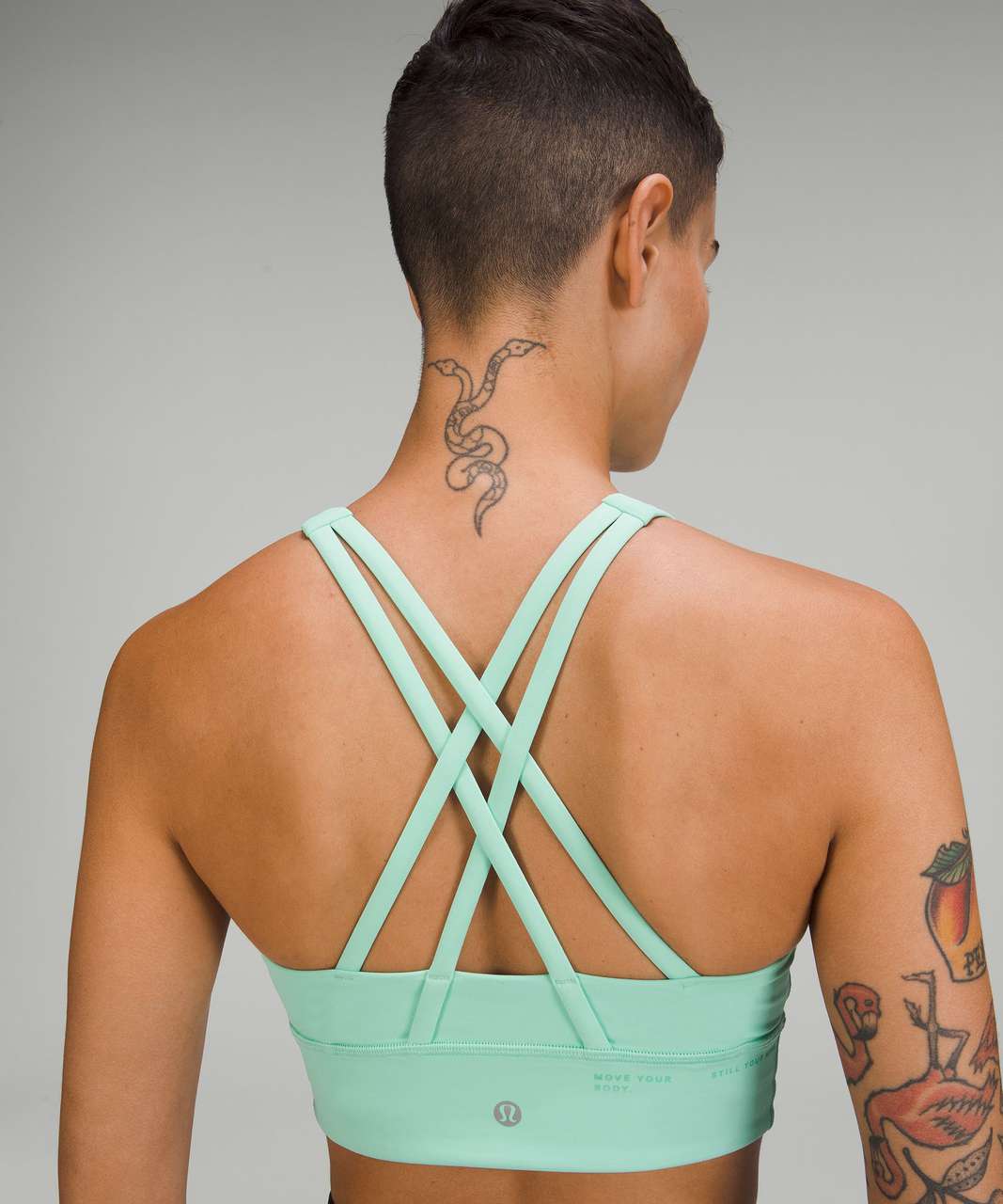 Lululemon Energy High-Neck Longline Bra *Medium Support, B–D Cups - Wild Mint