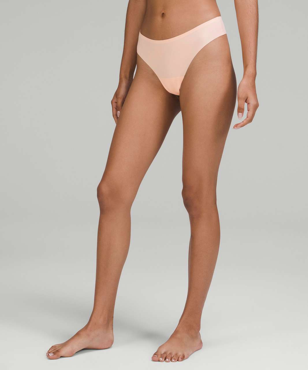 Lululemon InvisiWear Mid-Rise Thong Underwear - Butter Pink - lulu