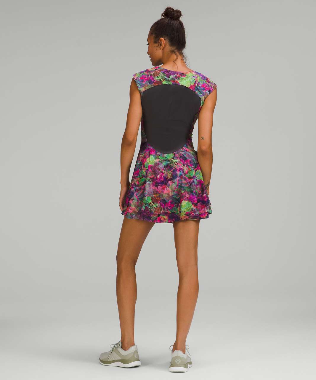 Lululemon Everlux Mesh-Back Tennis Dress - Vivid Floral Tone Multi