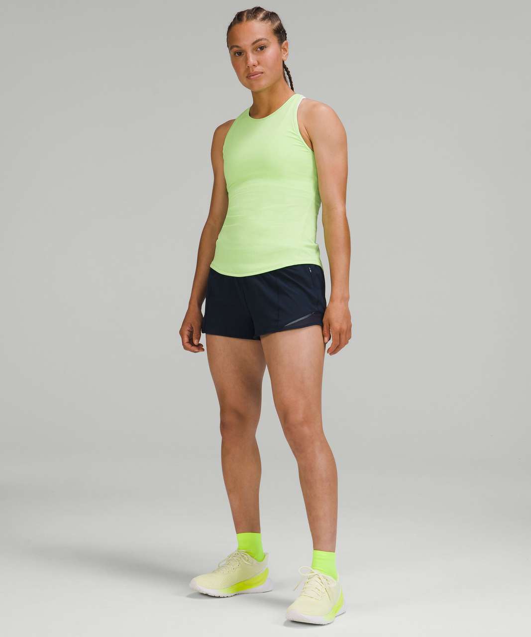 Lululemon Base Pace Ribbed Tank Top - Scream Green Light (First Release ...