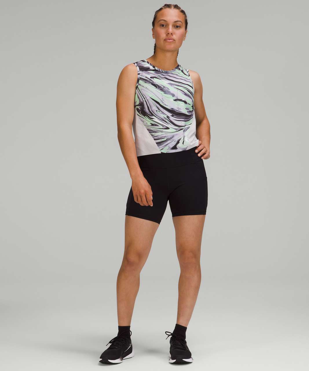 Lululemon Swift Ventilated Running Tank Top - Paint Glide Warp Multi