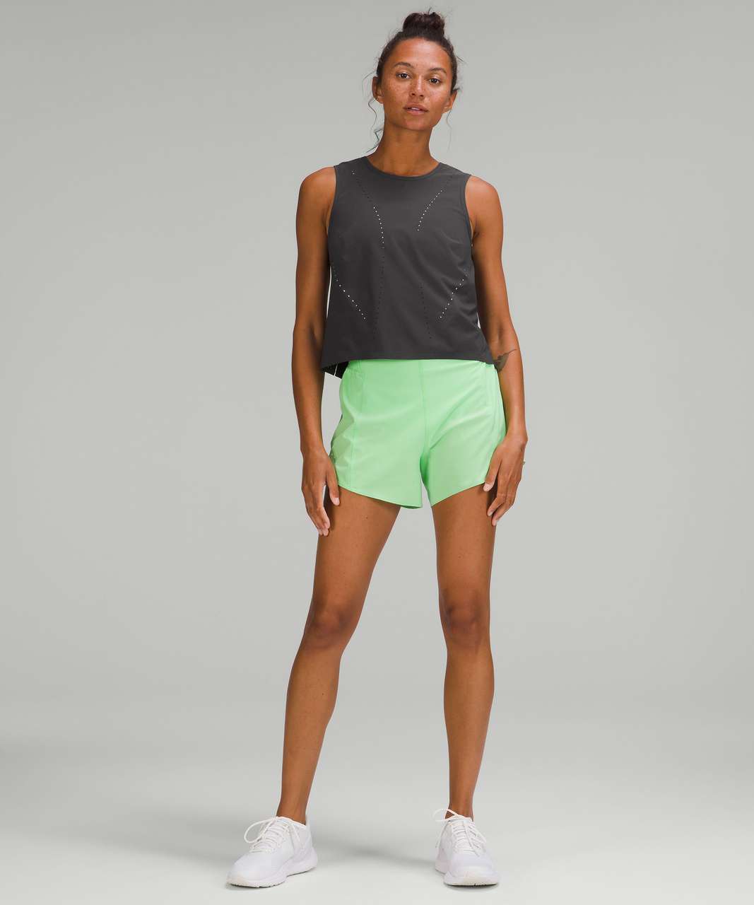 Lululemon Swift Ventilated Running Tank Top - Graphite Grey - lulu fanatics