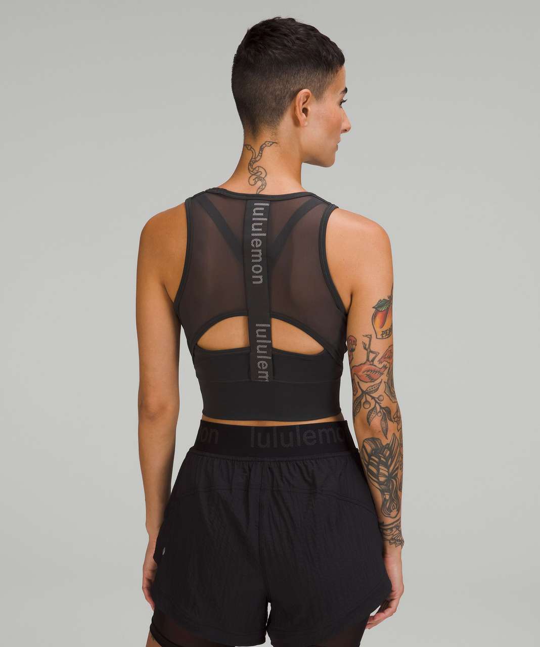 Lululemon Mesh-back Training Cropped Tank Top In Rich Caramel