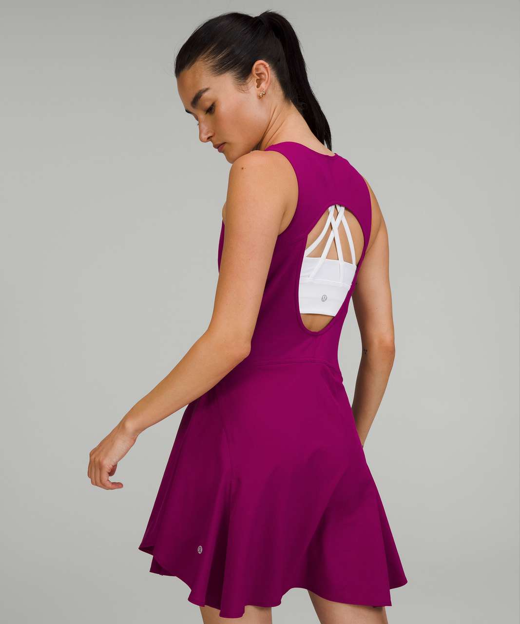 Lululemon Everlux Short-Lined Tennis Tank Top Dress 8" - Magenta Purple