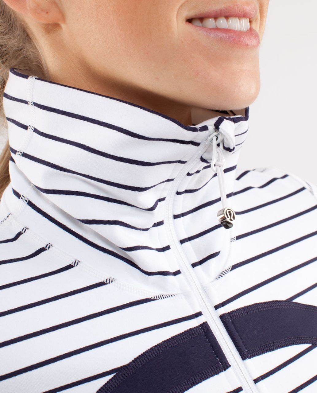 Lululemon In Stride Jacket - Quiet Stripe White Deep Indigo /  Deep Indigo