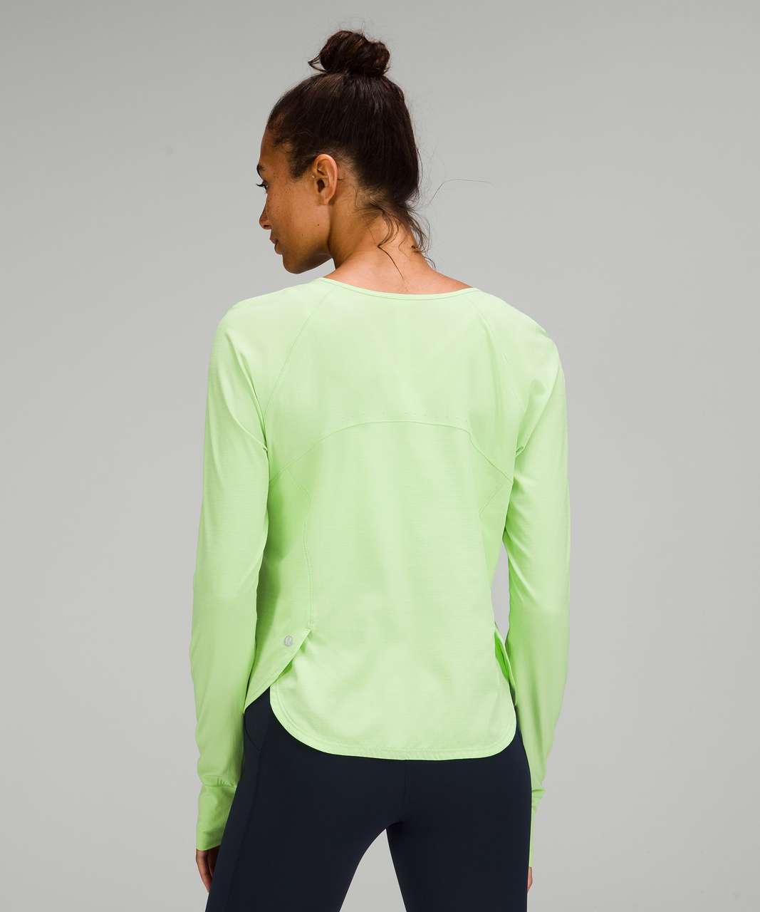 Full Speed Ahead Green Long Sleeve Wrap Top