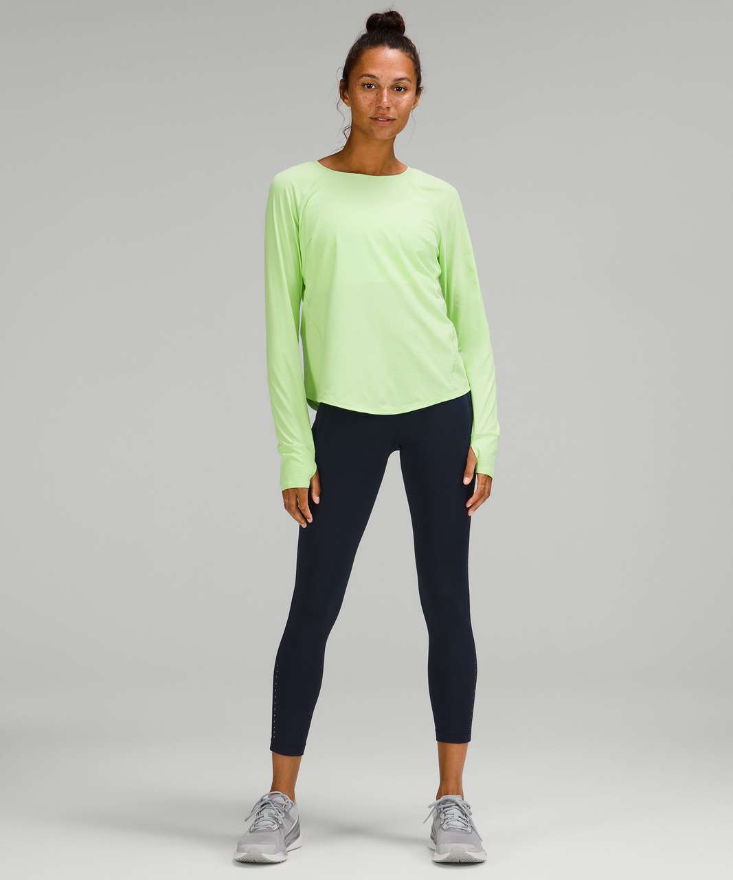 Lululemon Lightweight Stretch Running Long Sleeve Shirt - Scream Green Light