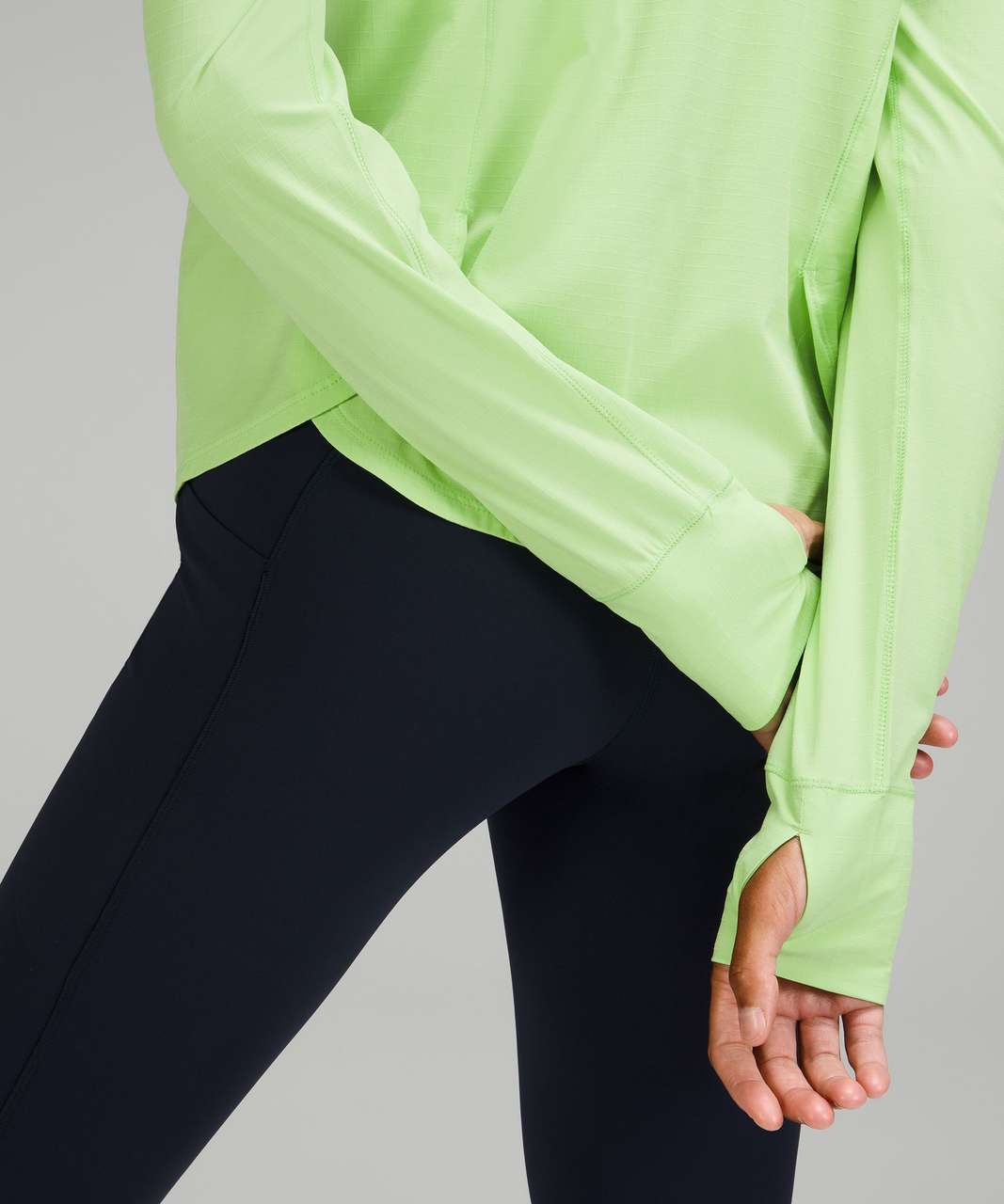 Lululemon Lightweight Stretch Running Long Sleeve Shirt - Scream Green Light