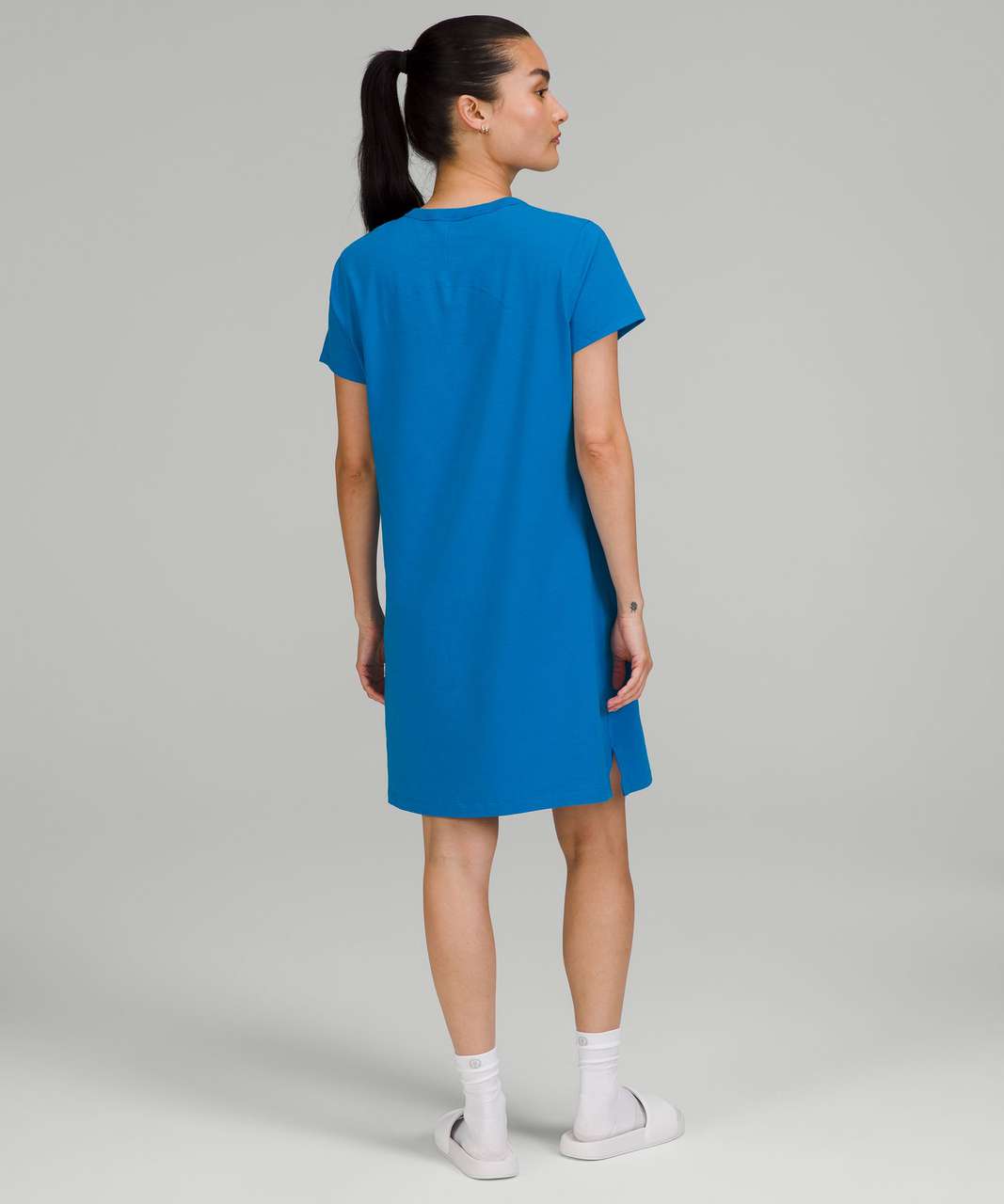 Lululemon Classic-Fit Cotton-Blend T-Shirt Dress - Poolside - lulu