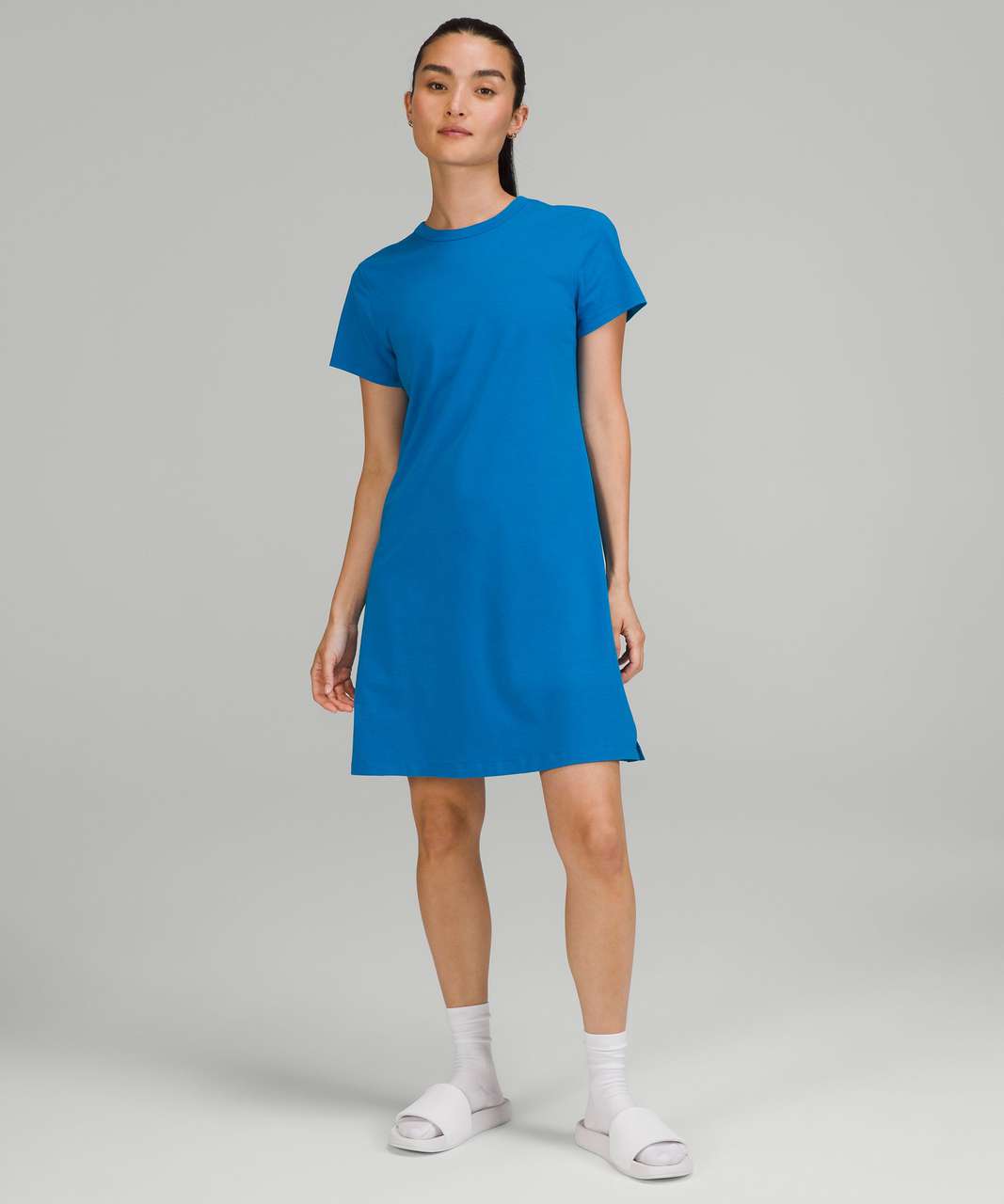 Lululemon Classic-Fit Cotton-Blend T-Shirt Dress - Poolside