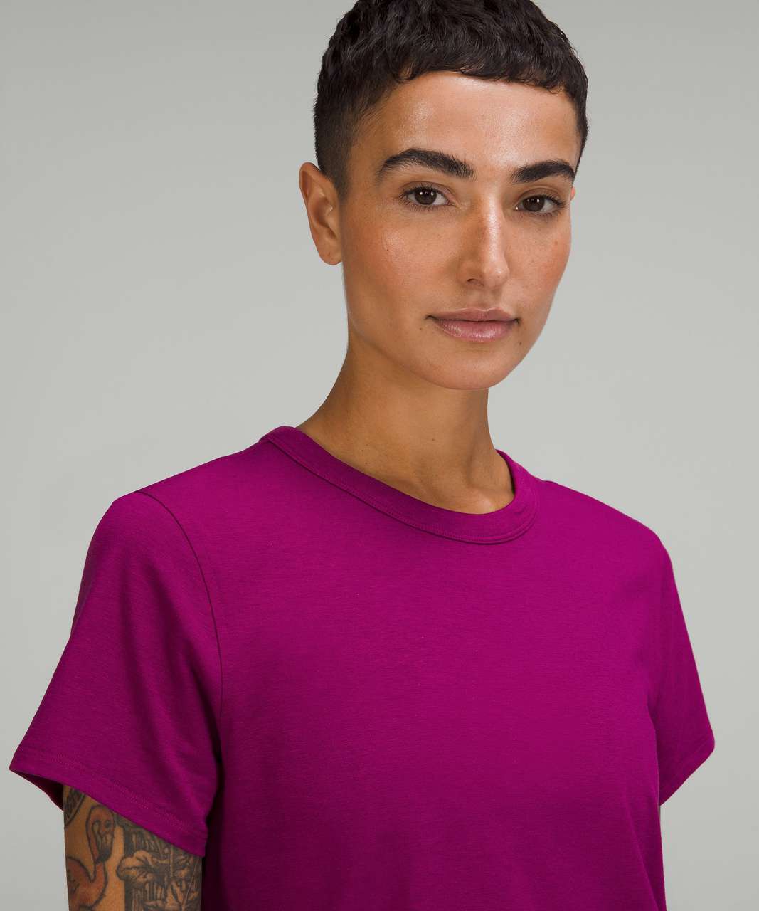 Lululemon Classic-Fit Cotton-Blend T-Shirt Dress - Magenta Purple