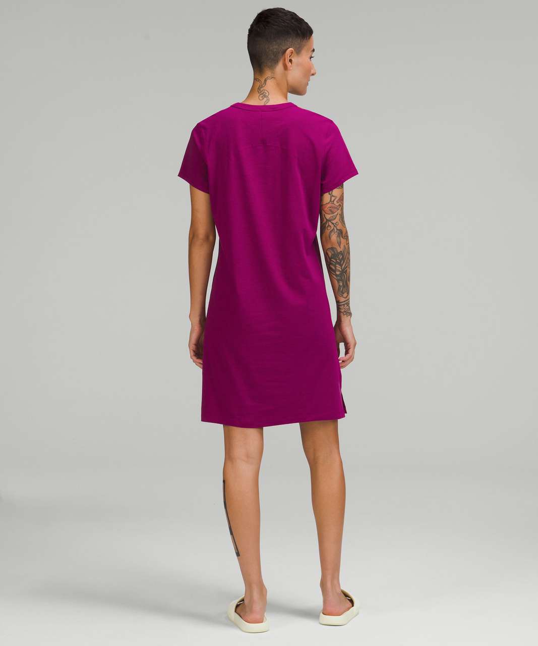 Lululemon Softstreme Gathered T-Shirt Size 10 Magenta Purple MGPR 04955