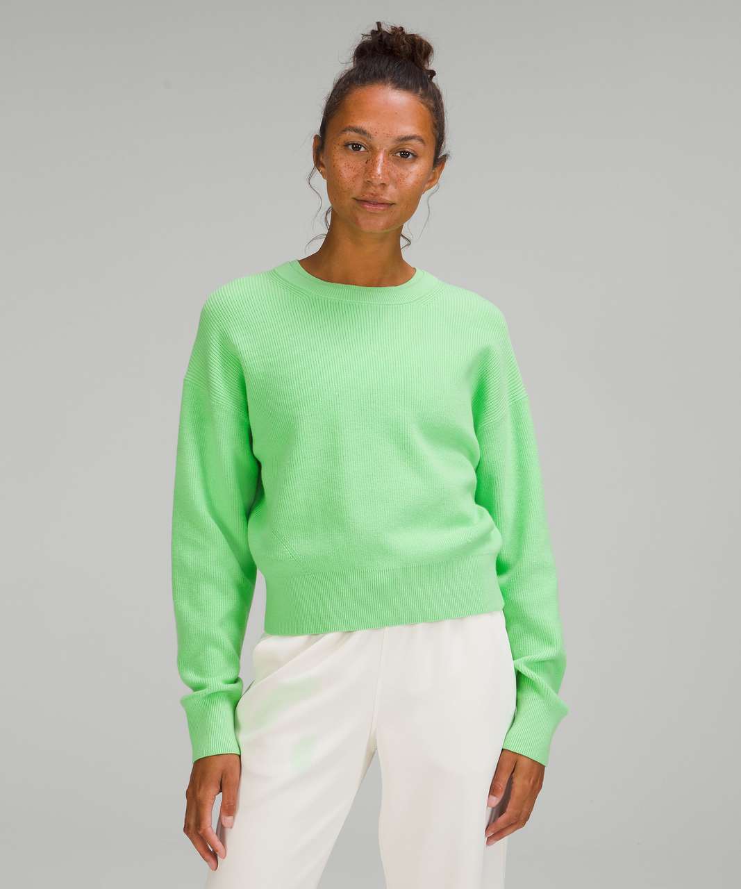 Lululemon Waist Length Crewneck Sweater Scream Green Light