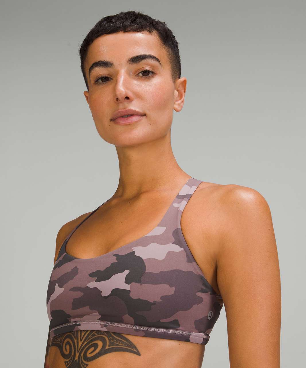 lululemon athletica, Intimates & Sleepwear, Lululemon Free To Be Wild  Light Support Camo Sports Bra Ab Cup