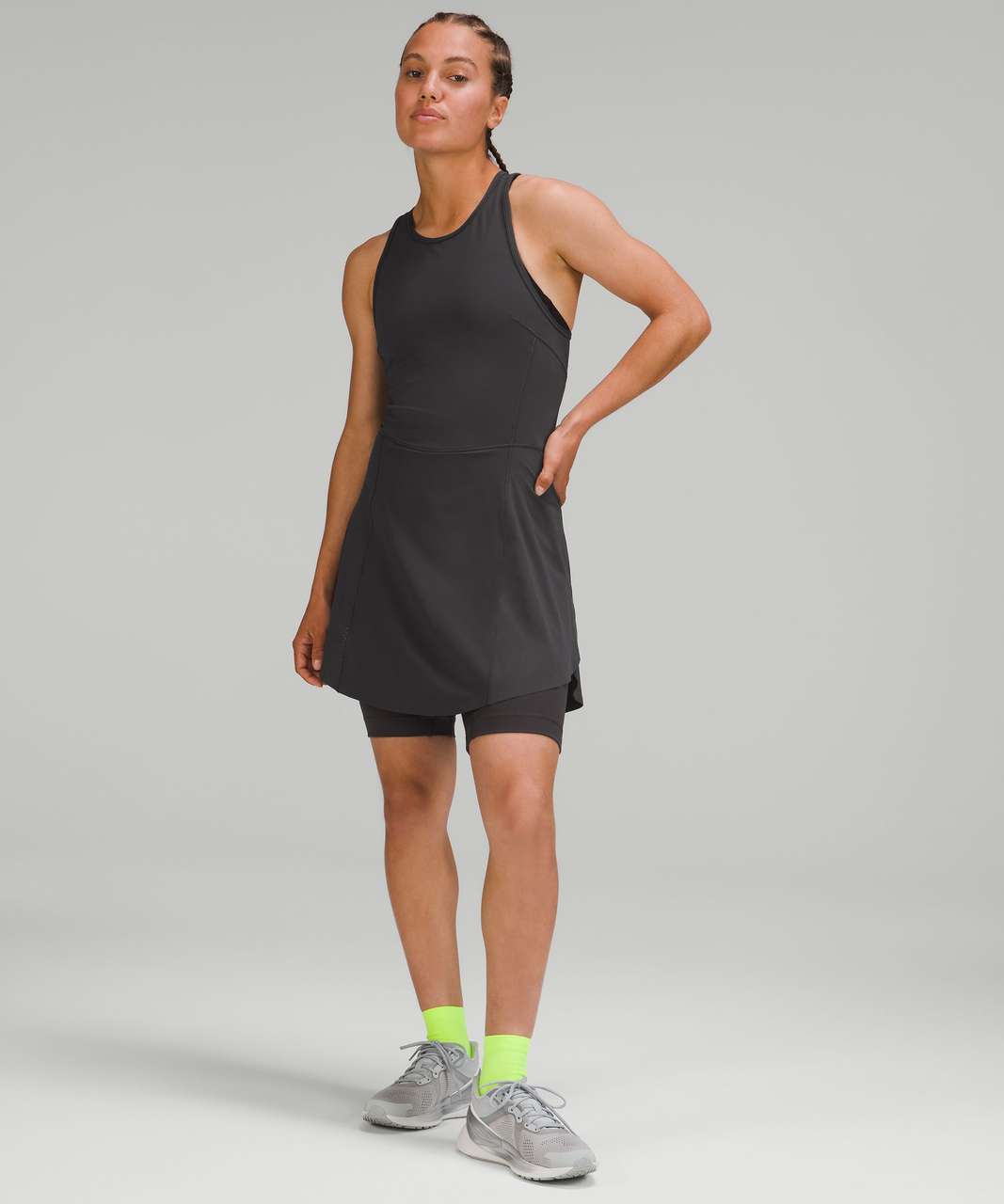 NWT lululemon Womens Size 10 Black Serene Stride Nulux Running Dress $118