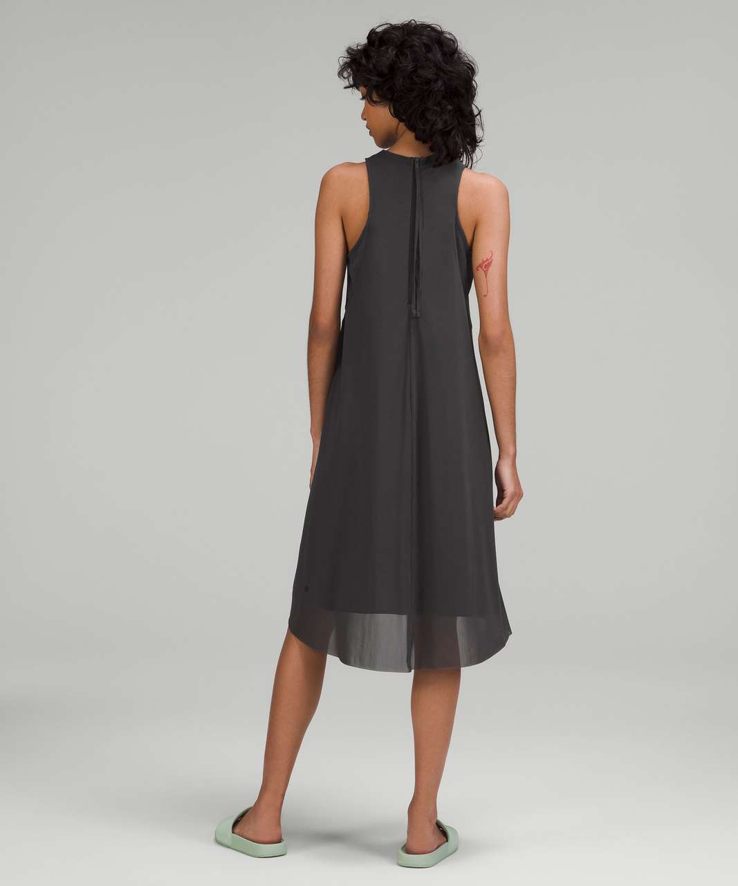 Lululemon Mesh Overlay High-Neck Dress - Graphite Grey