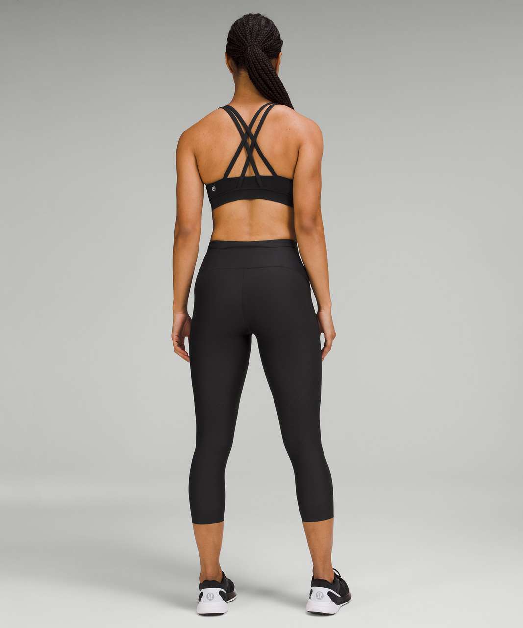 Lululemon Senseknit High-rise Running Crop 23 In Rhino Grey