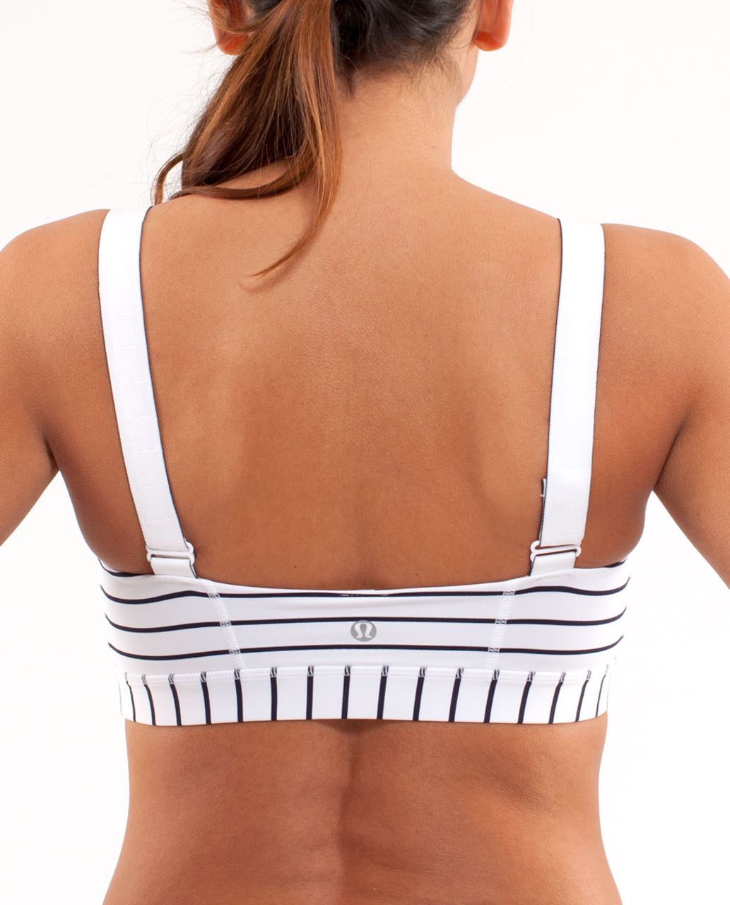 Lululemon Adjust Me Bra - Quiet Stripe White Deep Indigo