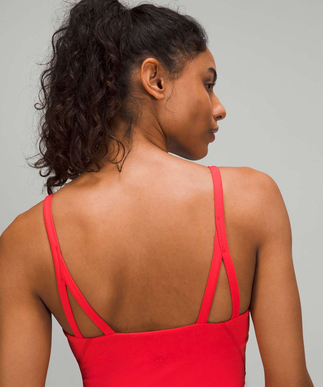 Lululemon Tank Top Strappy Shelf/Built-in Bra: Blue, Sweat-wicking