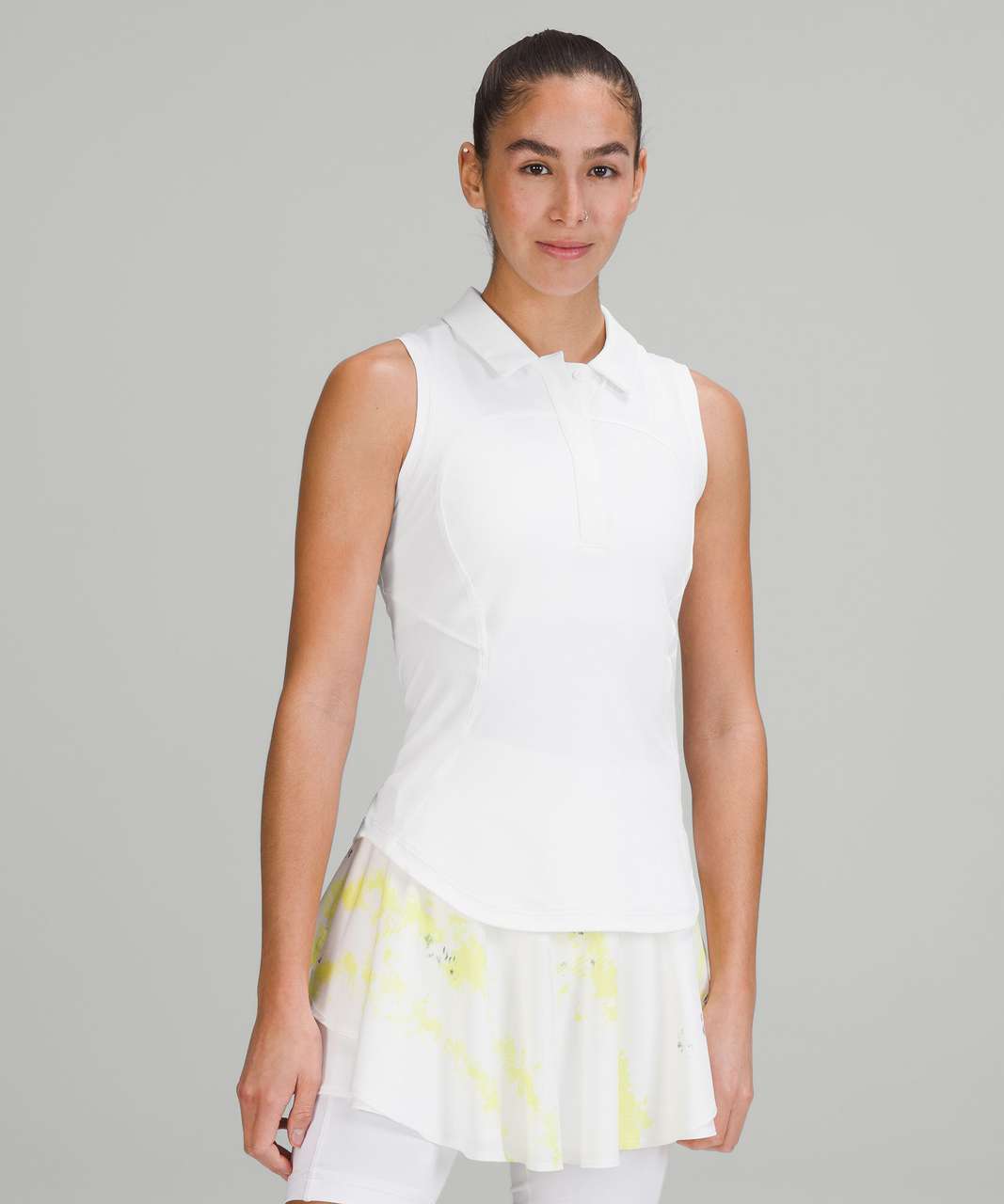 Lululemon Quick-Drying Sleeveless Polo Shirt - White (First Release)