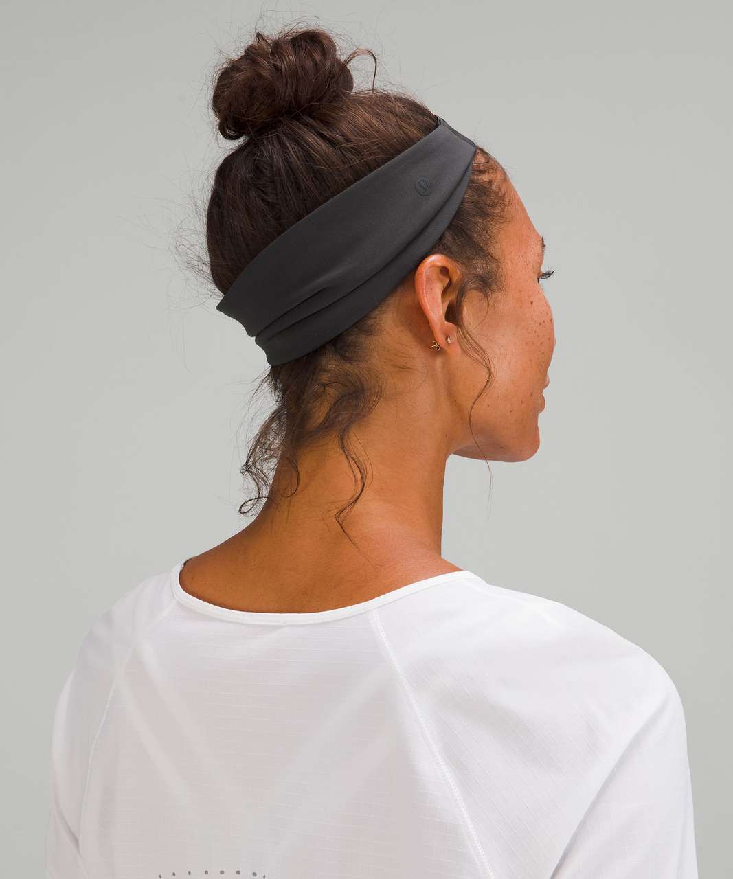 Lululemon Fringe Fighter Nulu Headband - Diamond Dye Seashell Smoky Topaz Graphite Grey / Graphite Grey