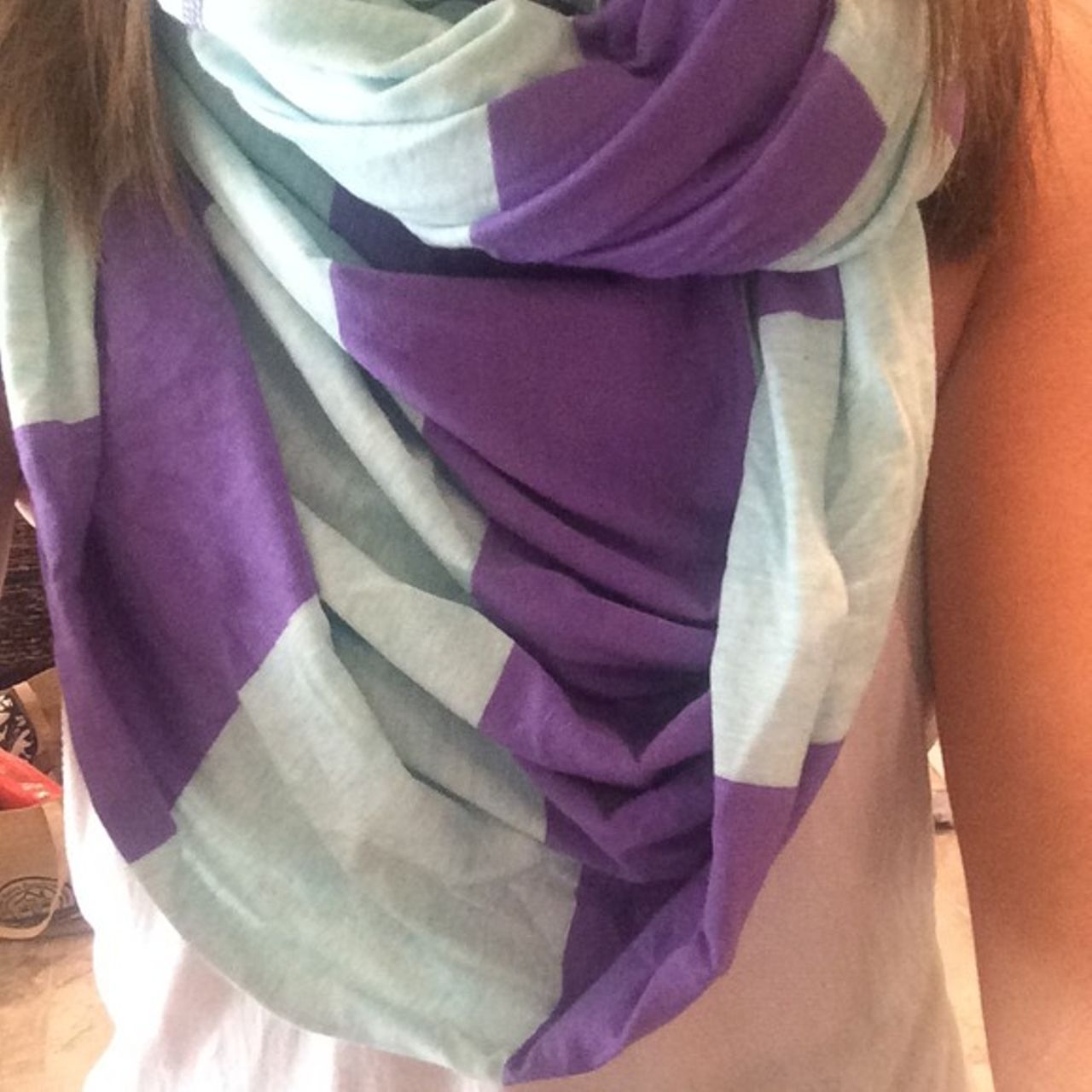 Lululemon Clarity Scarf - Bold Stripe Heathered Power Purple