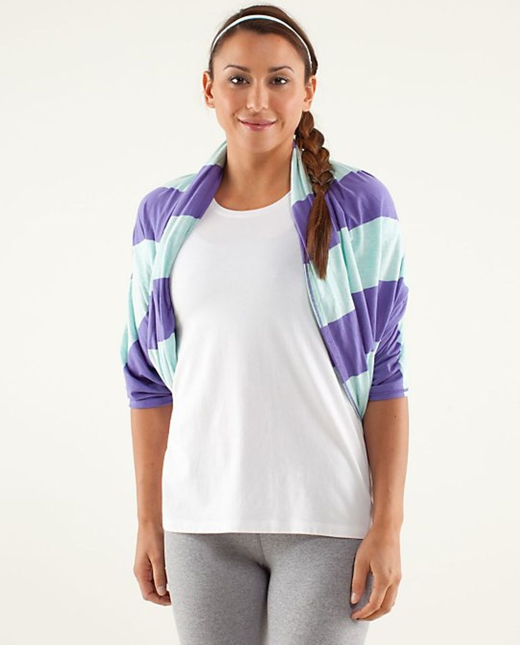 Lululemon Clarity Scarf - Bold Stripe Heathered Power Purple