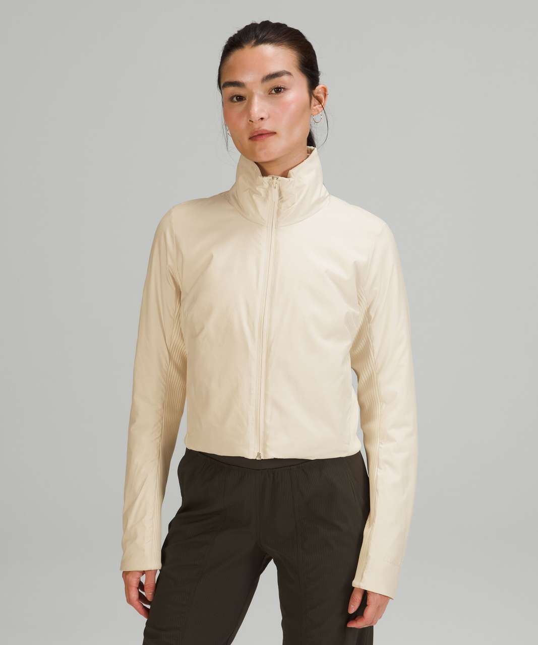 Lululemon SoftMatte Insulated Cropped Jacket - White Opal