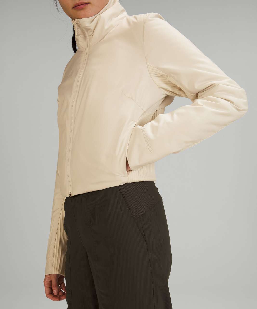 Lululemon SoftMatte Insulated Cropped Jacket - White Opal